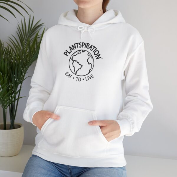 Plantspiration® Black & White Unisex Heavy Blend™ Hooded Sweatshirt - Image 13